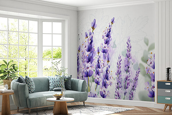 Gruppe violetter Blumen Gruppe violetter Blumen