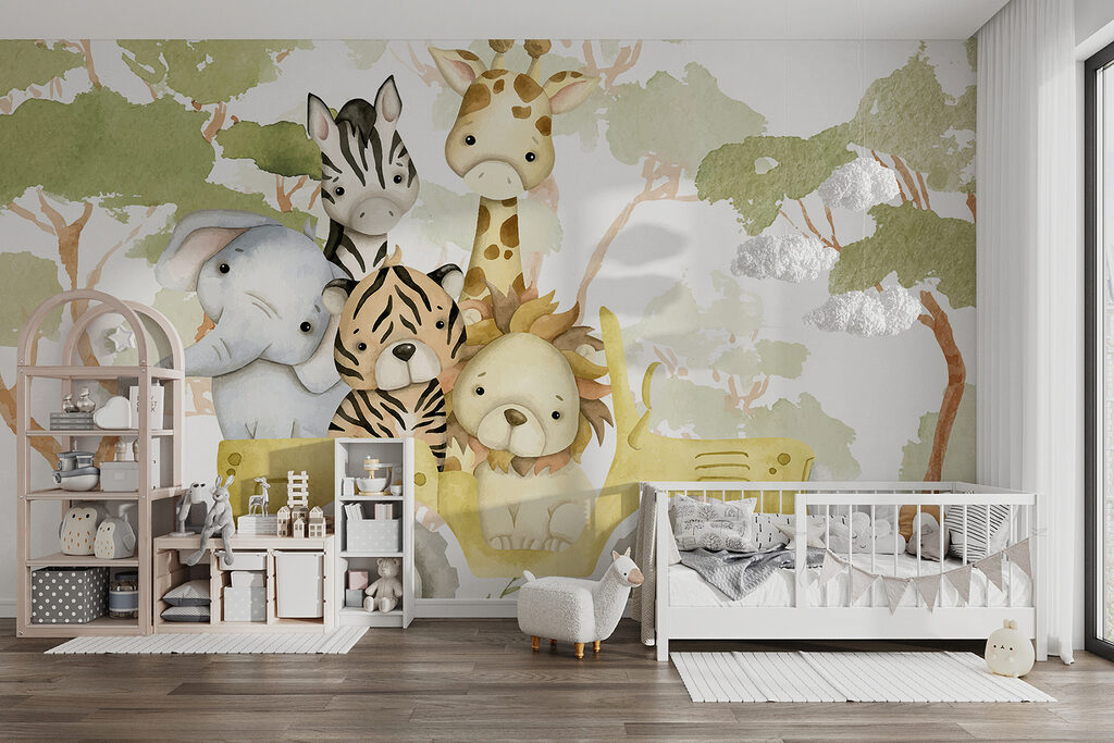 Group of animals in a yellow truck