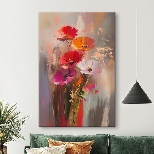 Malerei von Blumen auf einer Glasfläche Malerei von Blumen auf einer Glasfläche