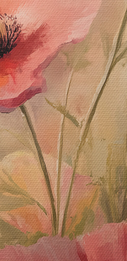 Painting of pink flowers