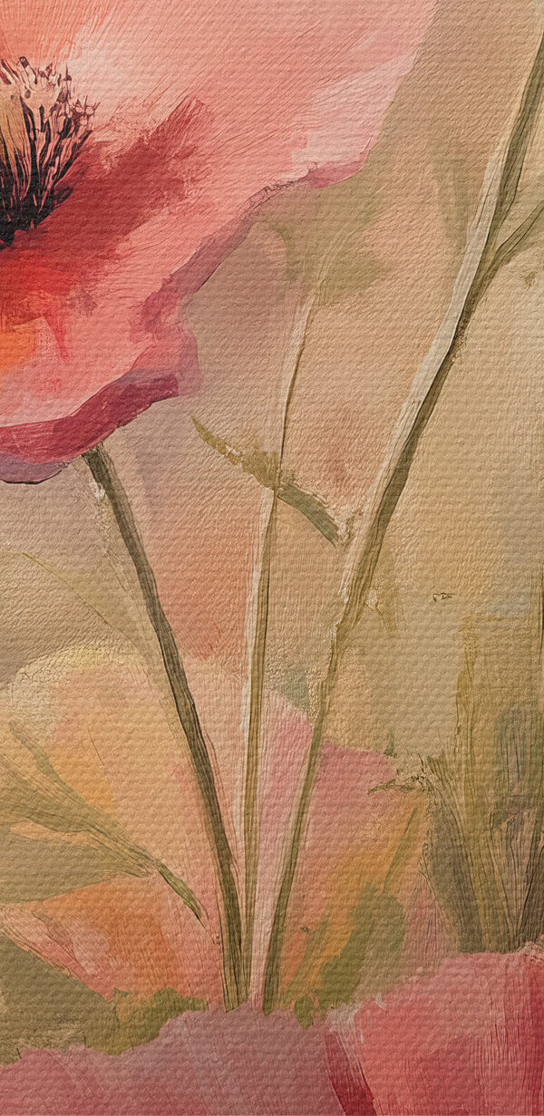 Painting of pink flowers