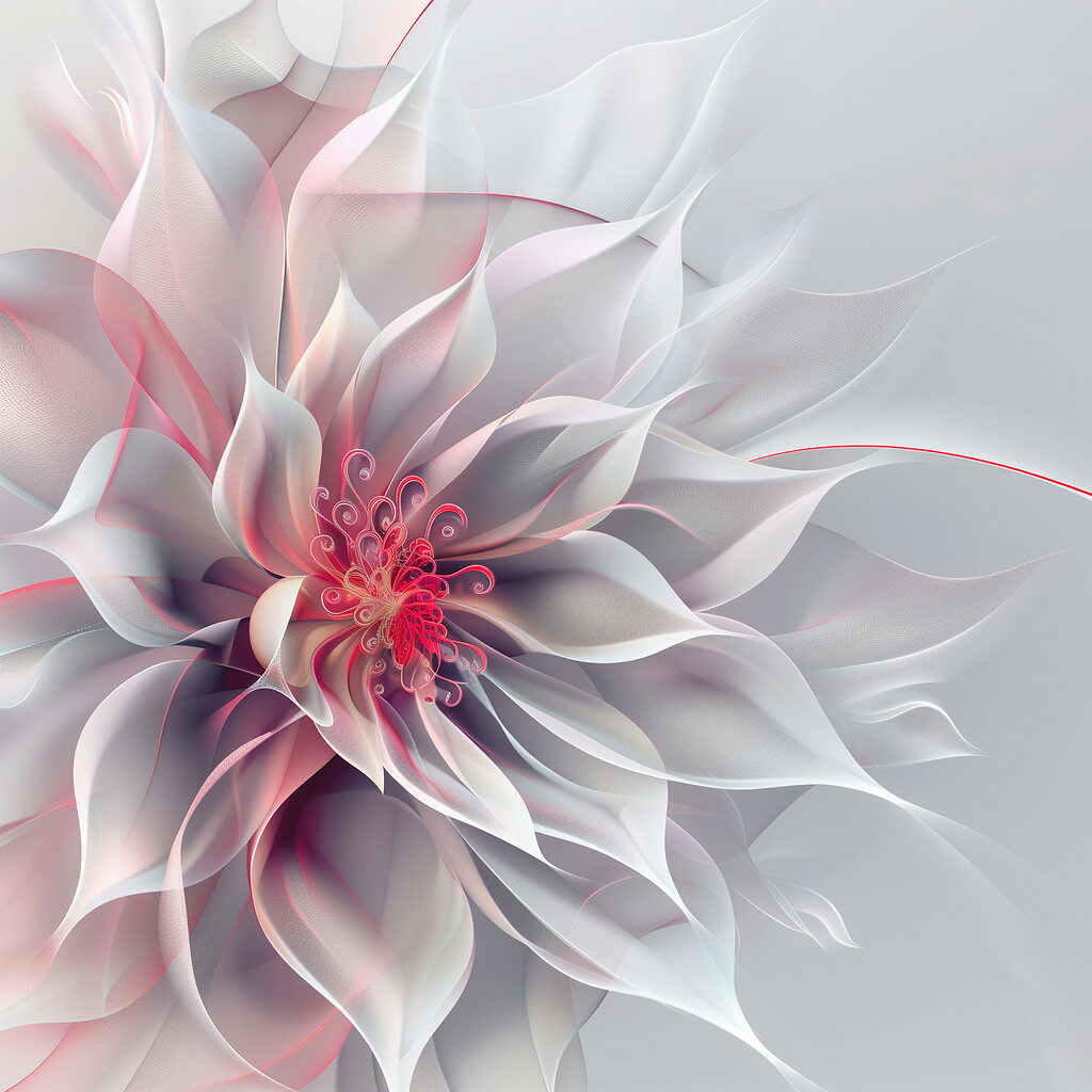 White and pink flower