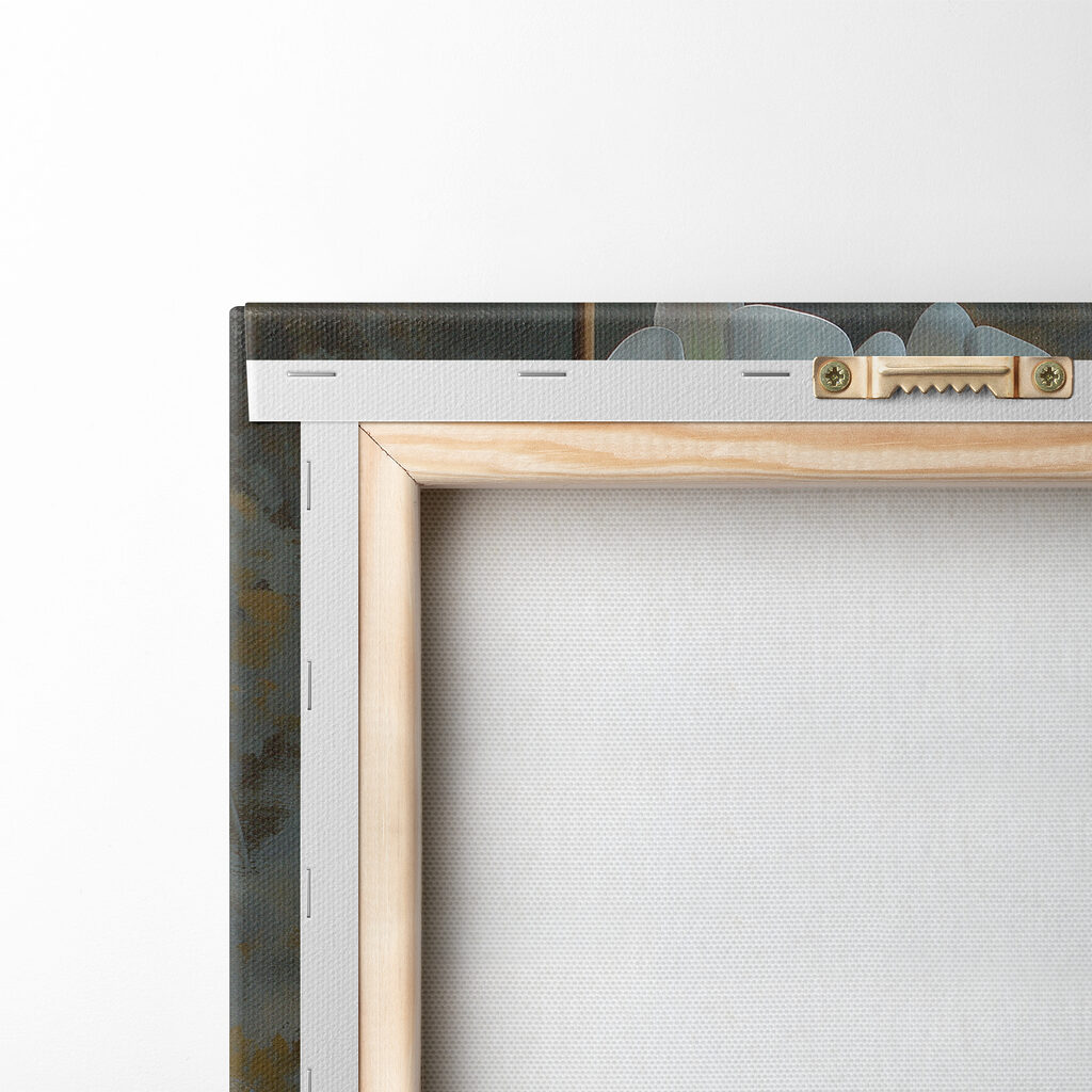 Painting of a plant and a stack of rocks Painting of a plant and a stack of rocks