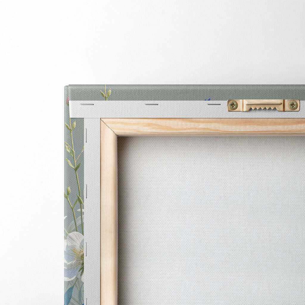 Group of flowers and leaves