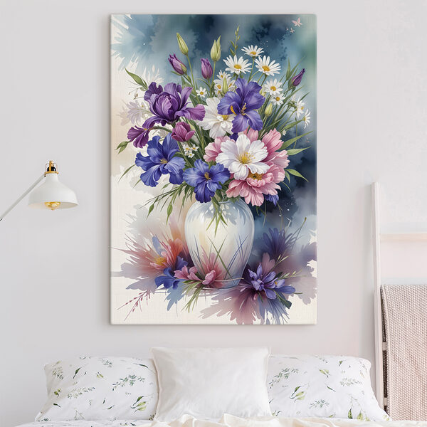 Gemälde von Blumen in einer Vase Gemälde von Blumen in einer Vase