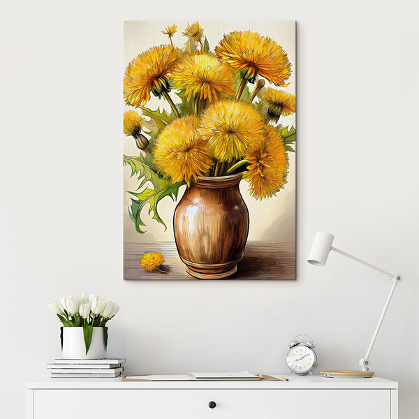 Gelbe Blumen in einer Vase Wandbilder Gelbe Blumen in einer Vase