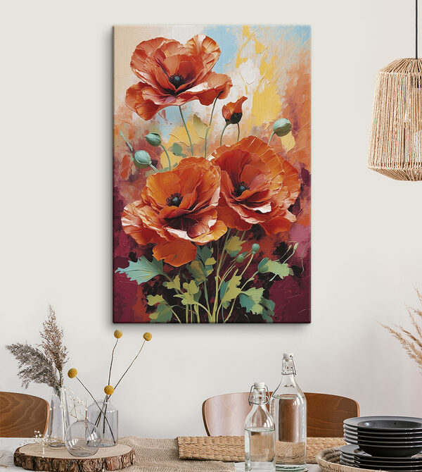 Malerei von roten Blumen Malerei von roten Blumen