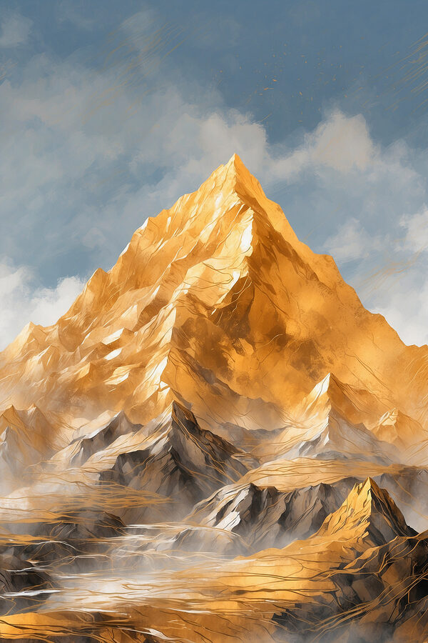 Berg mit Wolken am Himmel Berg mit Wolken am Himmel