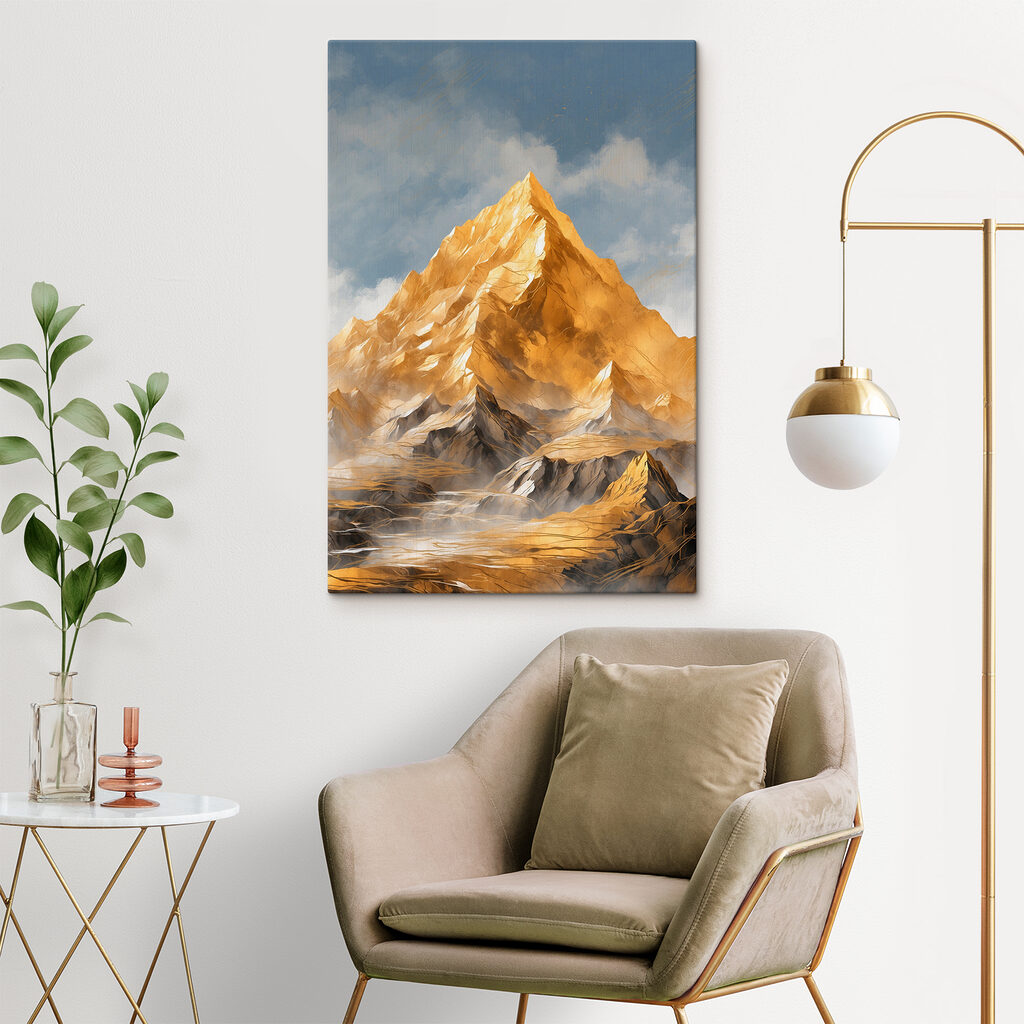 Mountain with clouds in the sky