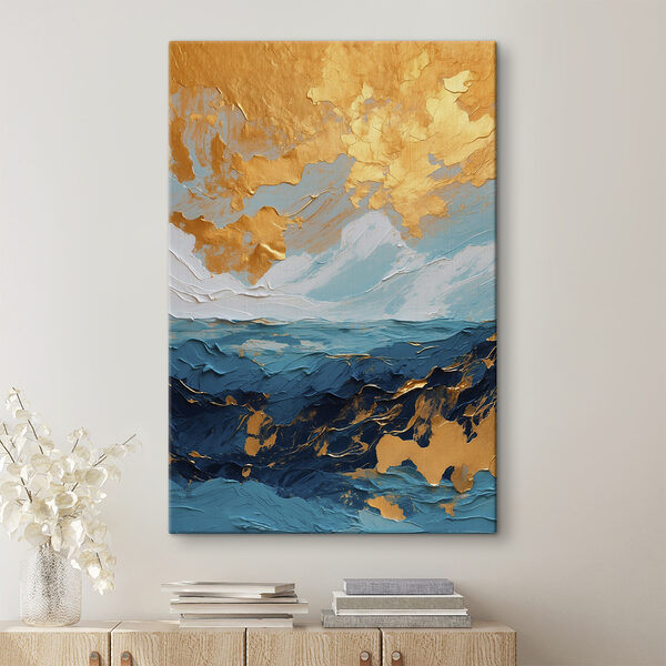 Oceanic canvas of azure and amber Oceanic canvas of azure and amber