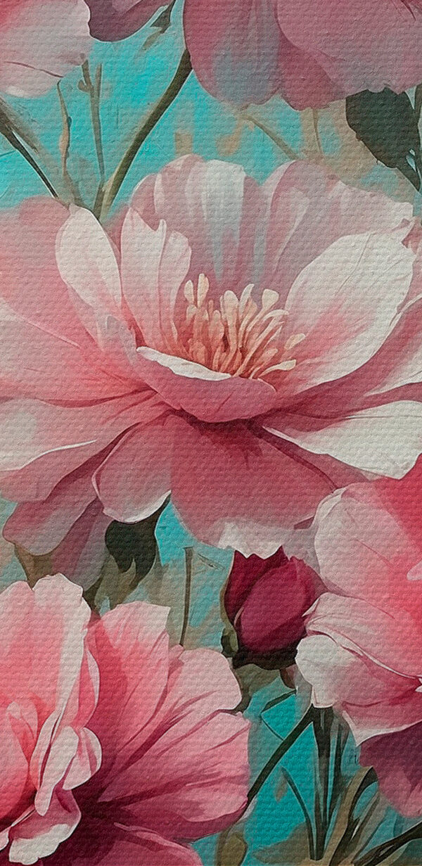 Painting of pink flowers