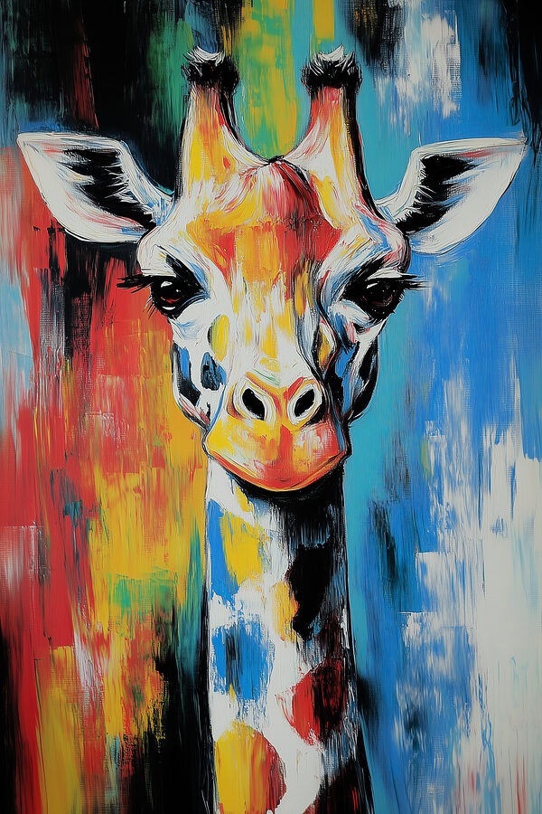Gemälde einer Giraffe Gemälde einer Giraffe