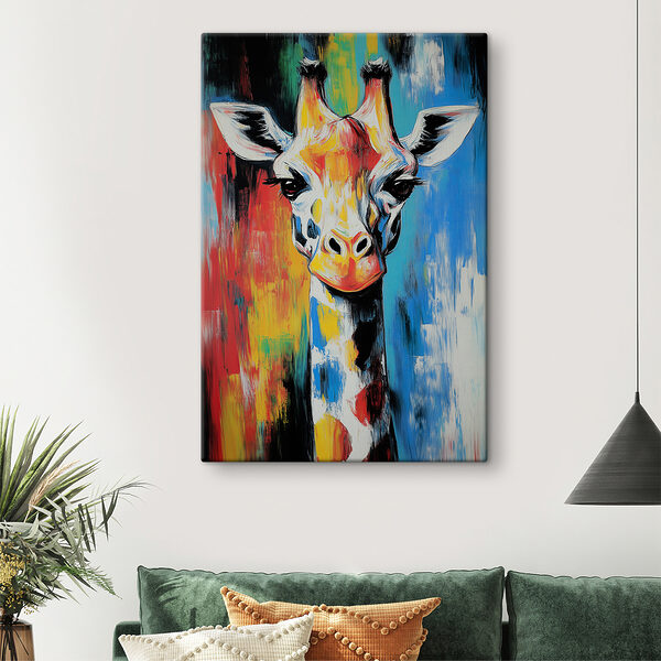 Gemälde einer Giraffe Gemälde einer Giraffe