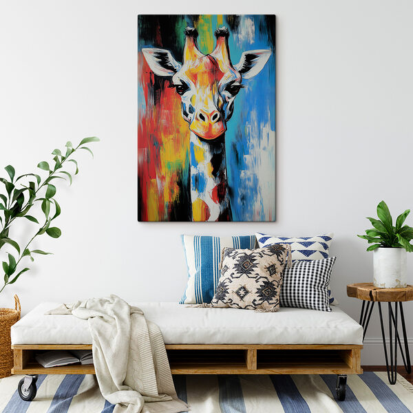 Gemälde einer Giraffe Gemälde einer Giraffe