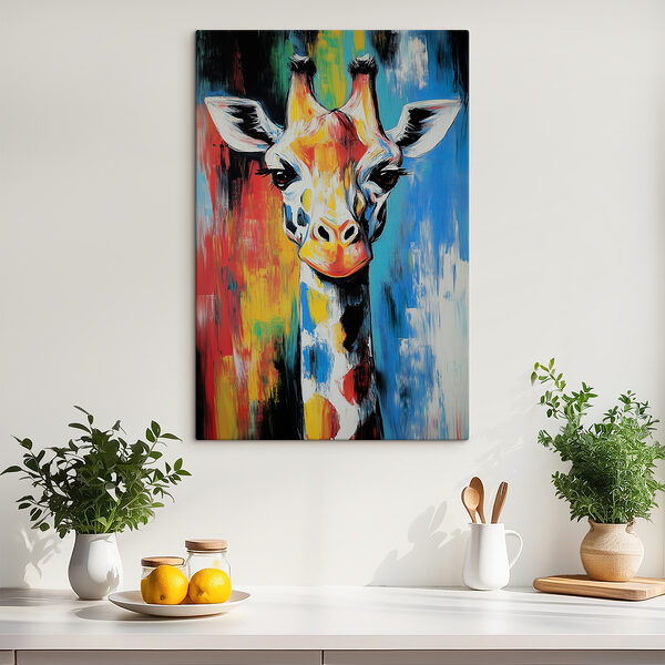 Gemälde einer Giraffe Gemälde einer Giraffe