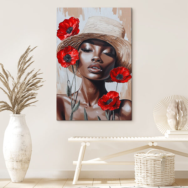 Frau mit Blumen im Haar Frau mit Blumen im Haar