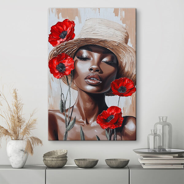 Frau mit Blumen im Haar Frau mit Blumen im Haar