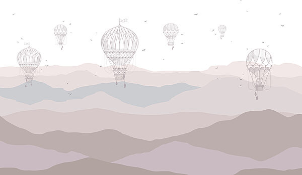 Gruppe von Heißluftballons in den Himmel Gruppe von Heißluftballons in den Himmel