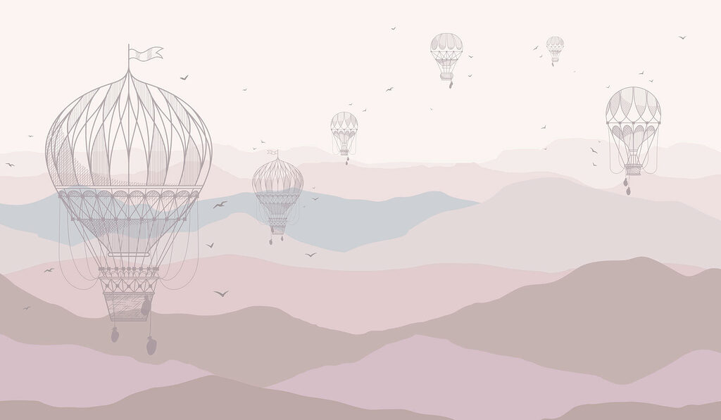 Gruppe von Heißluftballons in den Himmel Gruppe von Heißluftballons in den Himmel