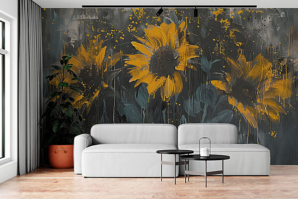 Gemälde mit gelben Blumen Gemälde mit gelben Blumen