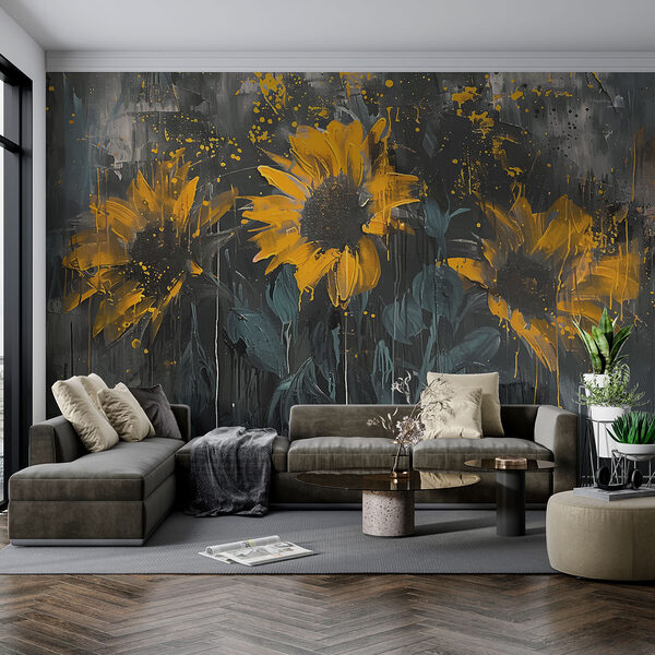 Gemälde mit gelben Blumen Gemälde mit gelben Blumen