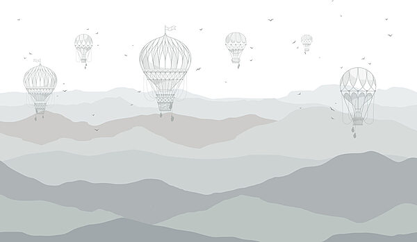Gruppe von Heißluftballons in den Himmel Gruppe von Heißluftballons in den Himmel