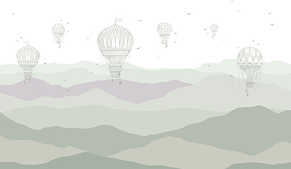 Gruppe von Heißluftballons in den Himmel Gruppe von Heißluftballons in den Himmel
