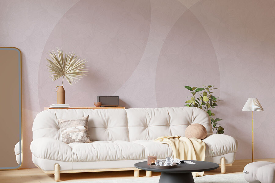 Weißer und rosa Hintergrund mit Kreisen Weißer und rosa Hintergrund mit Kreisen