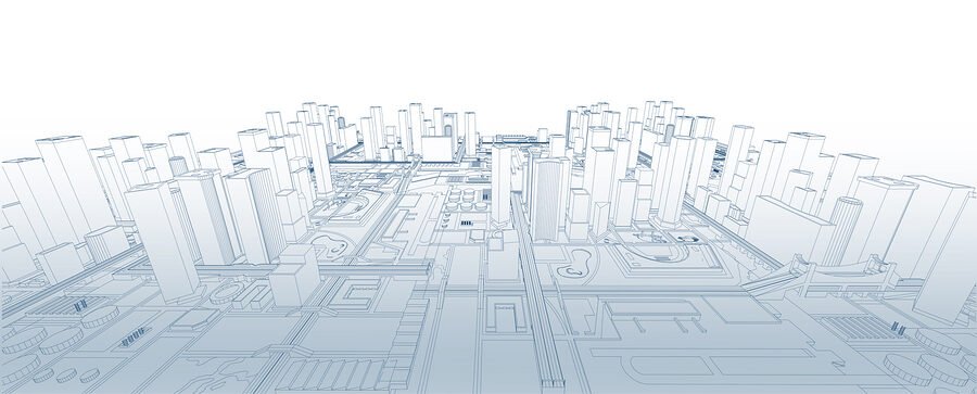 Bauplan einer Stadt Bauplan einer Stadt