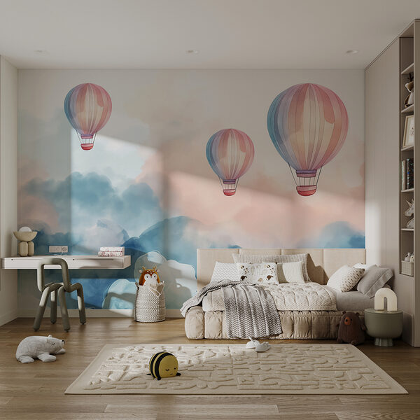 Gruppe von Heißluftballons in den Himmel Gruppe von Heißluftballons in den Himmel