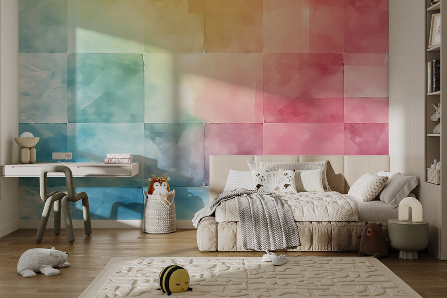 Bunte quadratische Fliesen