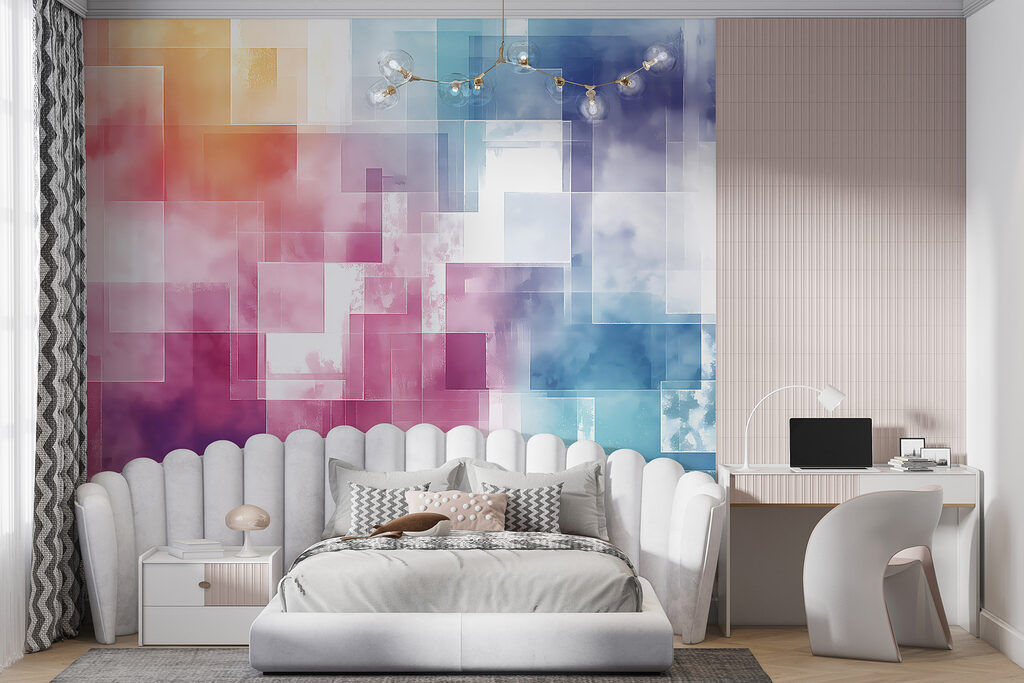 Colorful squares in different colors Colorful squares in different colors