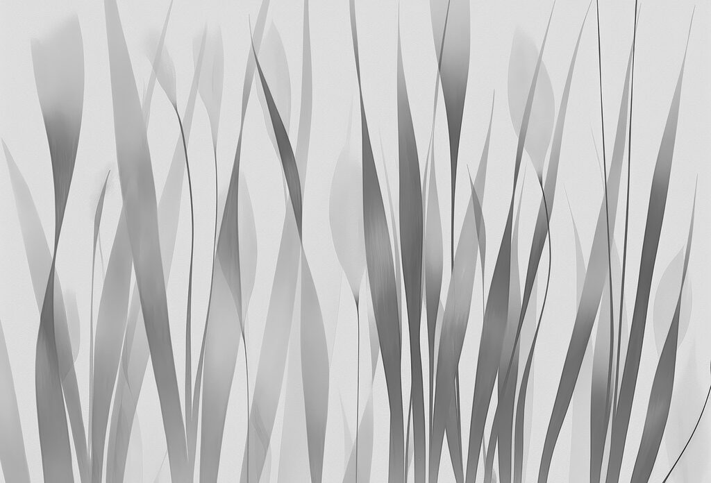 Graues und weißes Bild von Pflanzen Graues und weißes Bild von Pflanzen