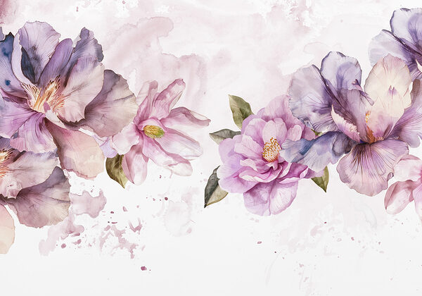 Gruppe violetter Blumen Gruppe violetter Blumen