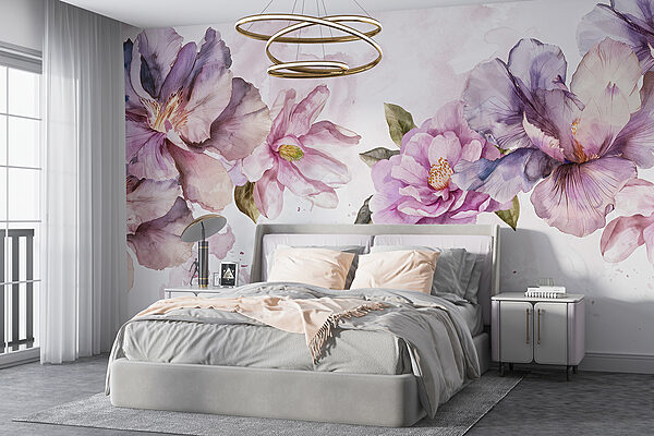 Gruppe violetter Blumen Gruppe violetter Blumen
