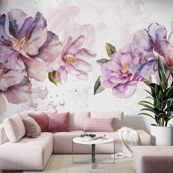 Gruppe violetter Blumen Gruppe violetter Blumen