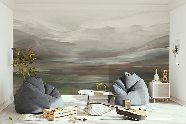 Landschaft mit Bergen und Wolken Landschaft mit Bergen und Wolken
