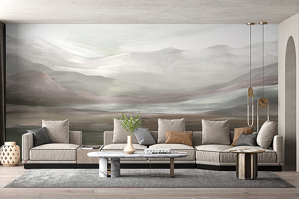 Landschaft mit Bergen und Wolken Landschaft mit Bergen und Wolken