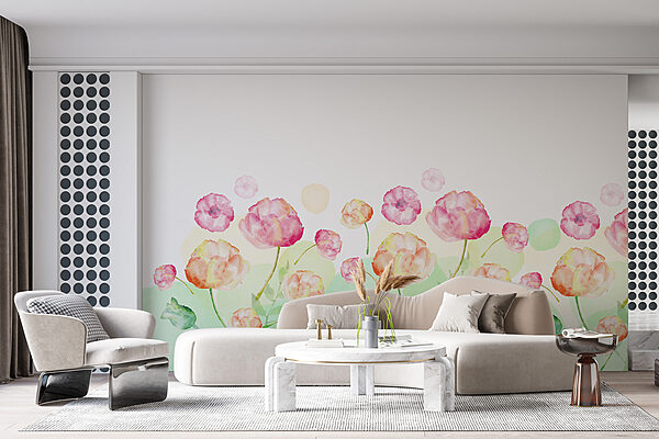 Aquarellmalerei von Blumen Aquarellmalerei von Blumen