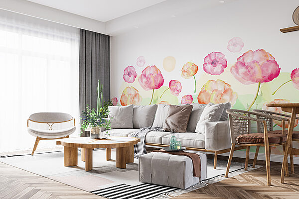 Aquarellmalerei von Blumen Aquarellmalerei von Blumen