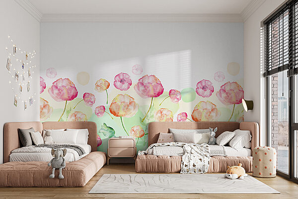 Aquarellmalerei von Blumen Aquarellmalerei von Blumen