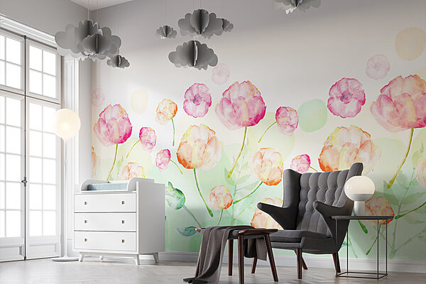 Aquarellmalerei von Blumen Aquarellmalerei von Blumen