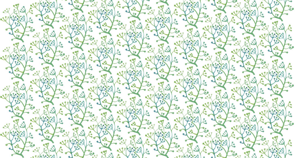 Muster aus grünen und blauen Zweigen Muster aus grünen und blauen Zweigen