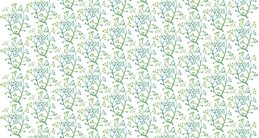 Muster aus grünen und blauen Zweigen Muster aus grünen und blauen Zweigen