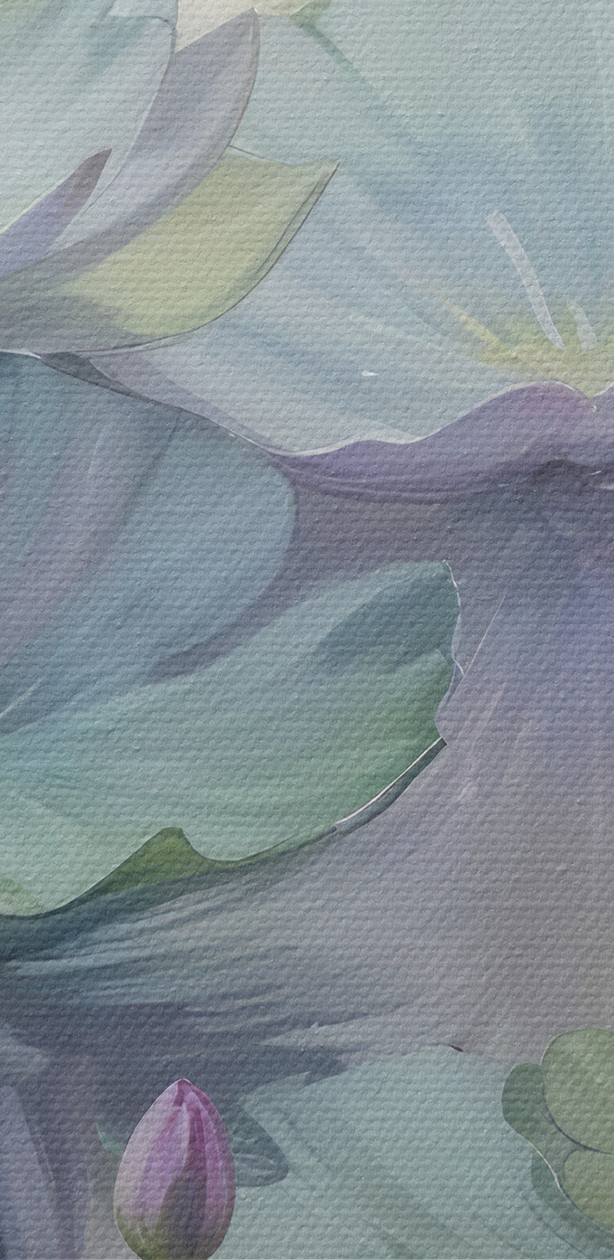 Gemälde einer Blume und Blätter Gemälde einer Blume und Blätter