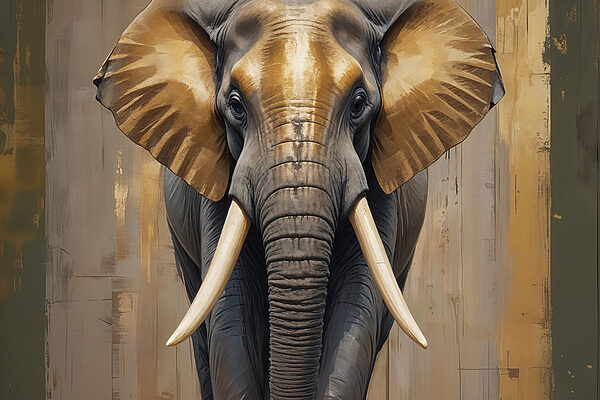 Ein Elefant mit großen Ohren Ein Elefant mit großen Ohren