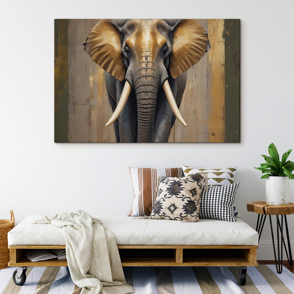 An elephant with large ears An elephant with large ears