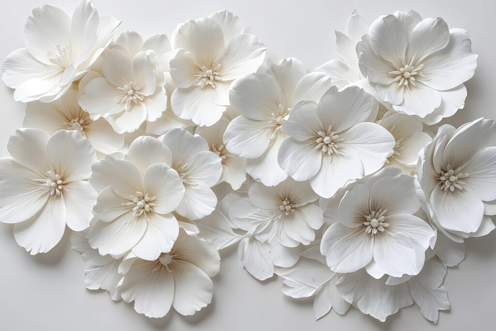 Group of white flowers Group of white flowers