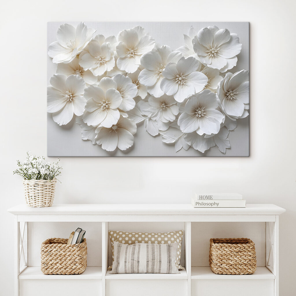 Group of white flowers Group of white flowers