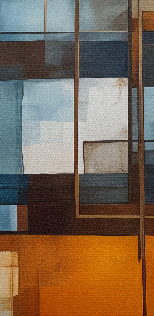 Painting of squares and lines